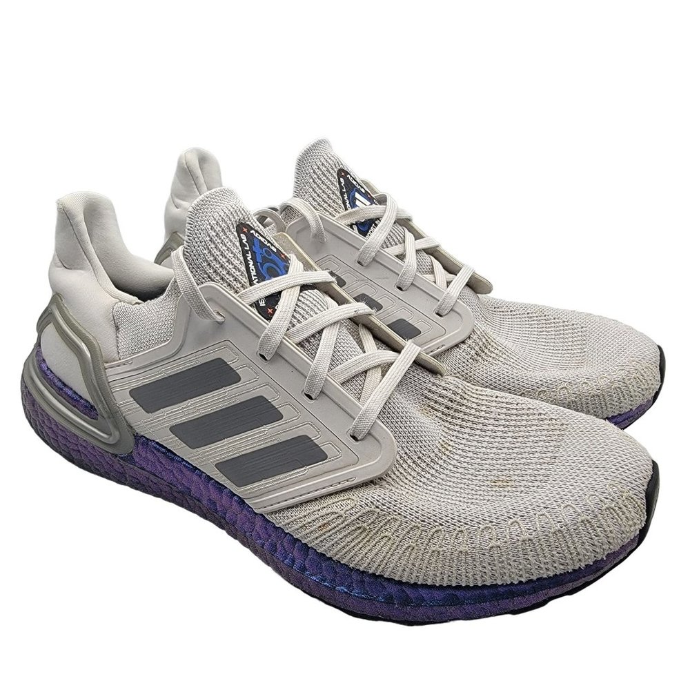 Adidas Ultraboost 20 Men Size 11.5 Dash Gray Blue ISS National Lab Sneaker Shoes